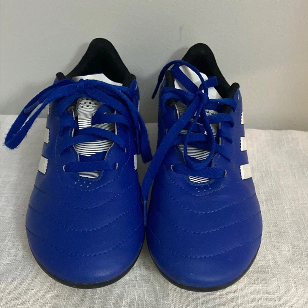 Adidas kids Blue/white unisex lace up Soccer Cleats size 3.5 - Picture 3 of 9